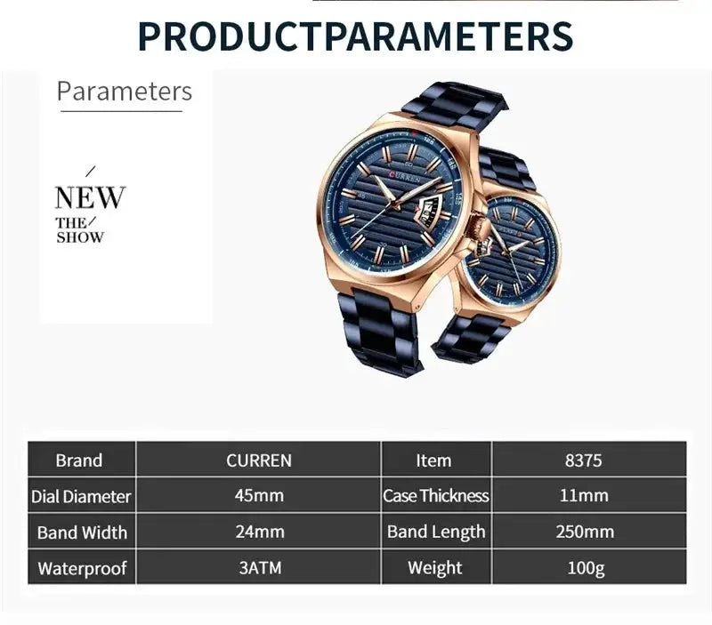 CURREN Men Watch 8375 US Arabia