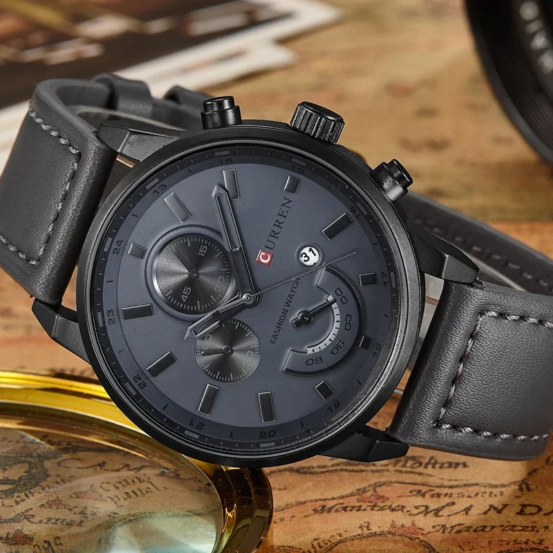 CURREN Men's Watches Leather-8217