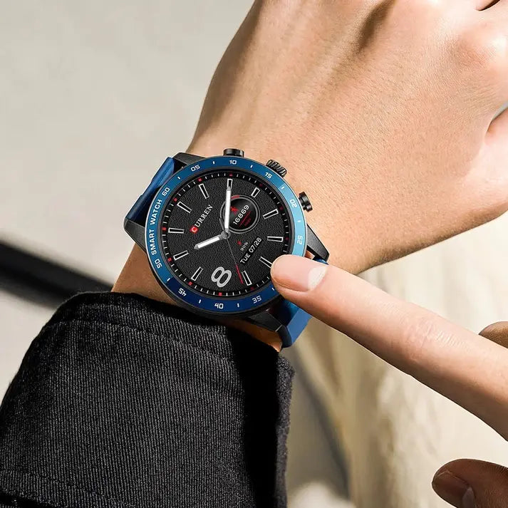 CURREN Original Brand Rubber Straps Wrist Smart Watch For Men & Women With Brand (Box & Bag)-6001 US Arabia