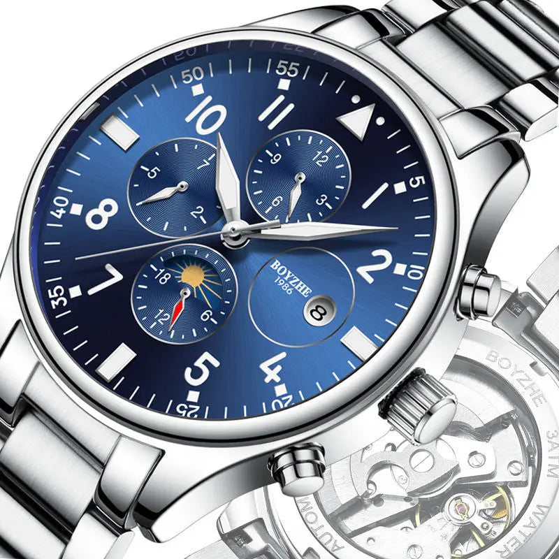 Automatic Mechanical Watch Steel Belt My Store