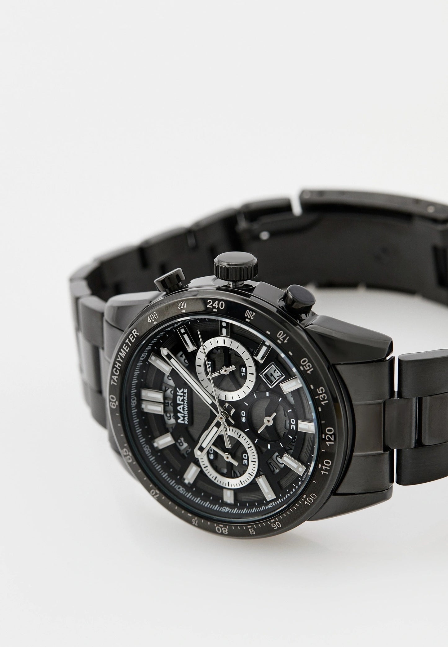 Luxury Men’s Black Chronograph Watch | Sapphire Glass, Luminous Dial, 3ATM