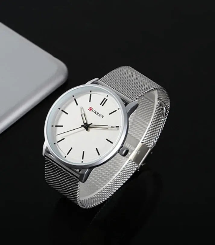 CURREN Original Brand Mesh Band Wrist Watch For Men With Brand (Box & Bag)-8233 US Arabia