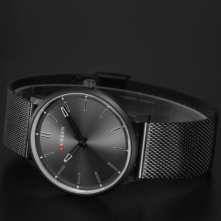 CURREN Original Brand Mesh Band Wrist Watch For Men With Brand (Box & Bag)-8233 US Arabia