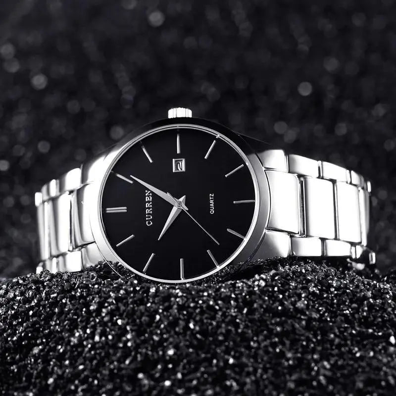 CURREN Original Brand Stainless Steel Band Wrist Watch For Men With Brand (Box & Bag)-8106 US Arabia