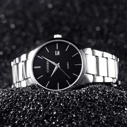 CURREN Original Brand Stainless Steel Band Wrist Watch For Men With Brand (Box & Bag)-8106 US Arabia