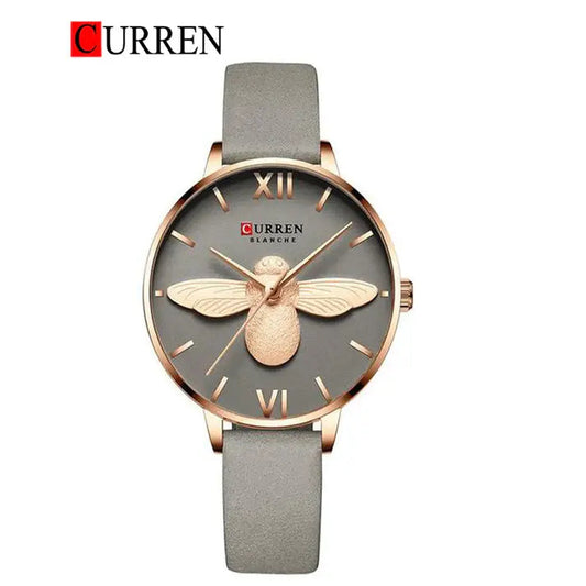 CURREN Original Brand Leather Straps Wrist Watch For Women With Brand (Box & Bag)-9061 US Arabia