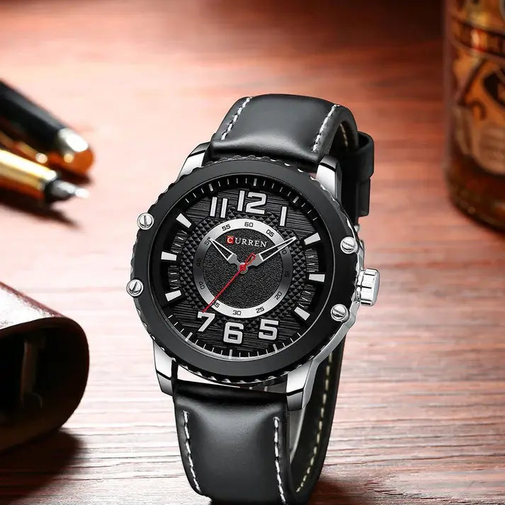 CURREN Original Brand Leather Straps Wrist Watch For Men With Brand (Box & Bag)-8341 US Arabia