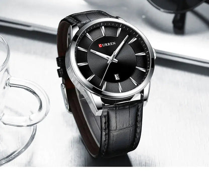 CURREN Original Brand Leather Straps Wrist Watch For Men With Brand (Box & Bag)-8365 US Arabia