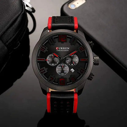 CURREN Leather Straps Wrist Watch For Men (Box)-8289 US Arabia