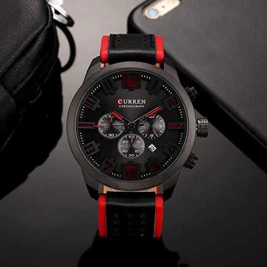 CURREN Leather Straps Wrist Watch For Men (Box)-8289 US Arabia