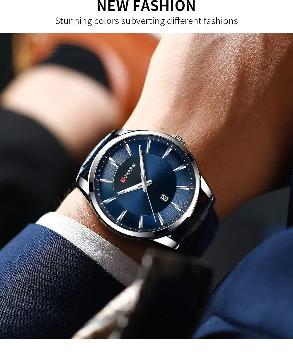 CURREN Original Brand Leather Straps Wrist Watch For Men With Brand (Box & Bag)-8365 US Arabia