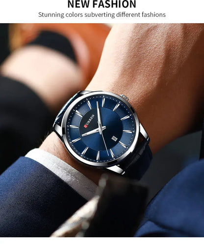 CURREN Original Brand Leather Straps Wrist Watch For Men With Brand (Box & Bag)-8365 US Arabia