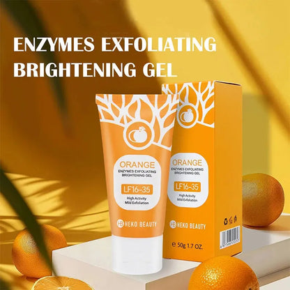 Orange Exfoliating Gel 50g, Exfoliation, Dead, Removal Deeply Cleansing, Long-Lasting,Moisture Cleanses Pores,Safe for Full Body Velozya