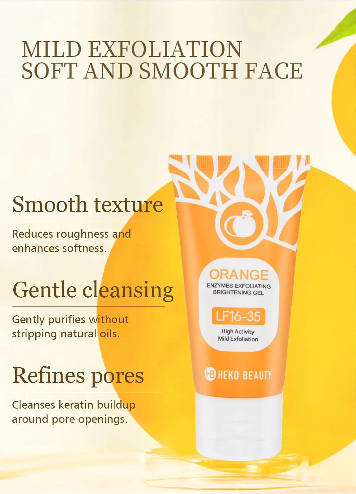Orange Glow Peeling Gel™ – Vitamin C Exfoliating Scrub for Face & Body | Removes Dead Skin & Cleans Pores ✨ Velozya