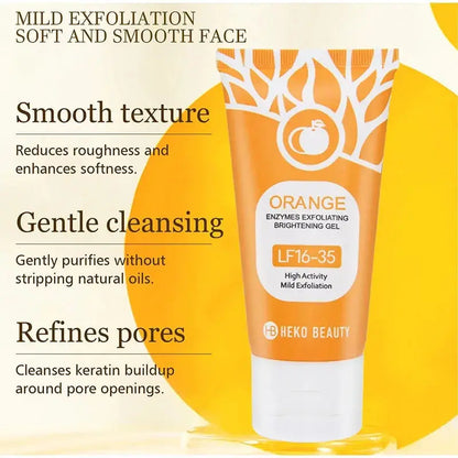 Orange Peeling Gel 50g, Exfoliating, Dead Skin Removal, Deep Cleansing, Long-Lasting, Floats on Pores, Safe for the Whole Body Zambeel