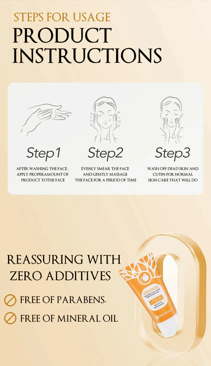 Orange Exfoliating Gel 50g, Exfoliation, Dead, Removal Deeply Cleansing, Long-Lasting,Moisture Cleanses Pores,Safe for Full Body Velozya