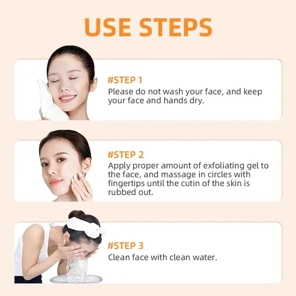 Orange Exfoliating Gel 50g, Exfoliation, Dead, Removal Deeply Cleansing, Long-Lasting,Moisture Cleanses Pores,Safe for Full Body Velozya