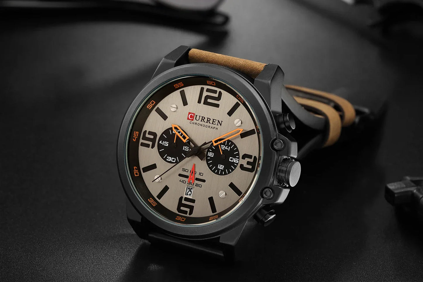 Curren 8314 Men Watch Leather