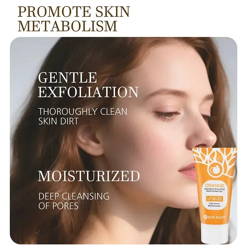 Orange Peeling Gel 50g, Exfoliating, Dead Skin Removal, Deep Cleansing, Long-Lasting, Floats on Pores, Safe for the Whole Body Zambeel