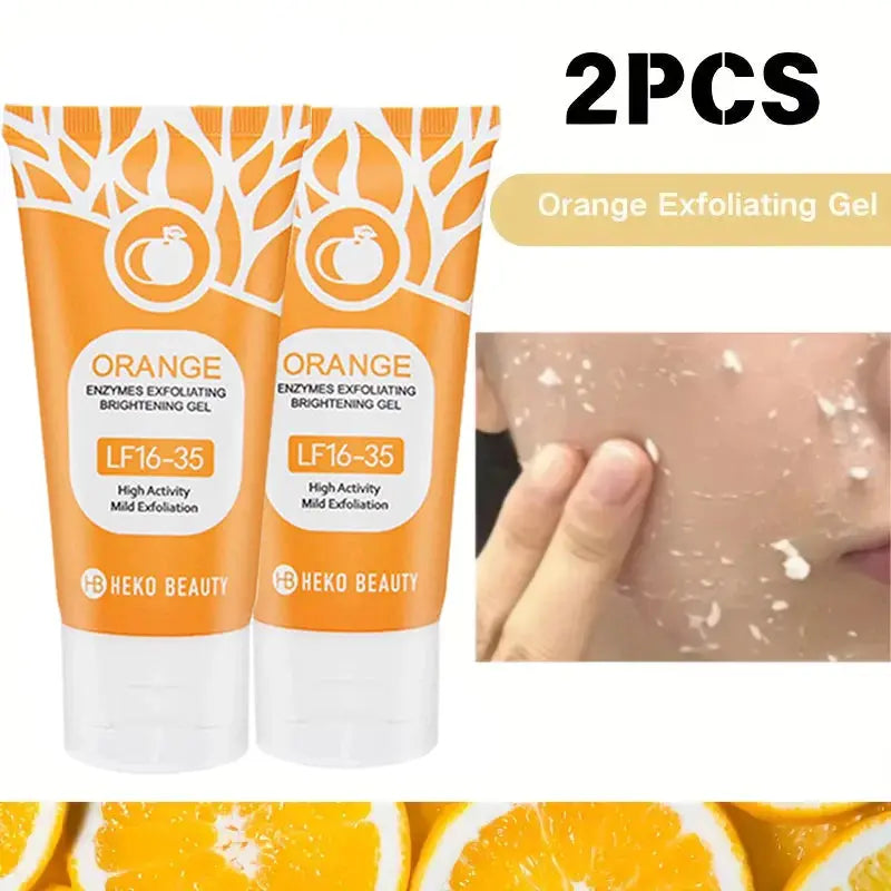 Orange Exfoliating Gel 50g, Exfoliation, Dead, Removal Deeply Cleansing, Long-Lasting,Moisture Cleanses Pores,Safe for Full Body Velozya