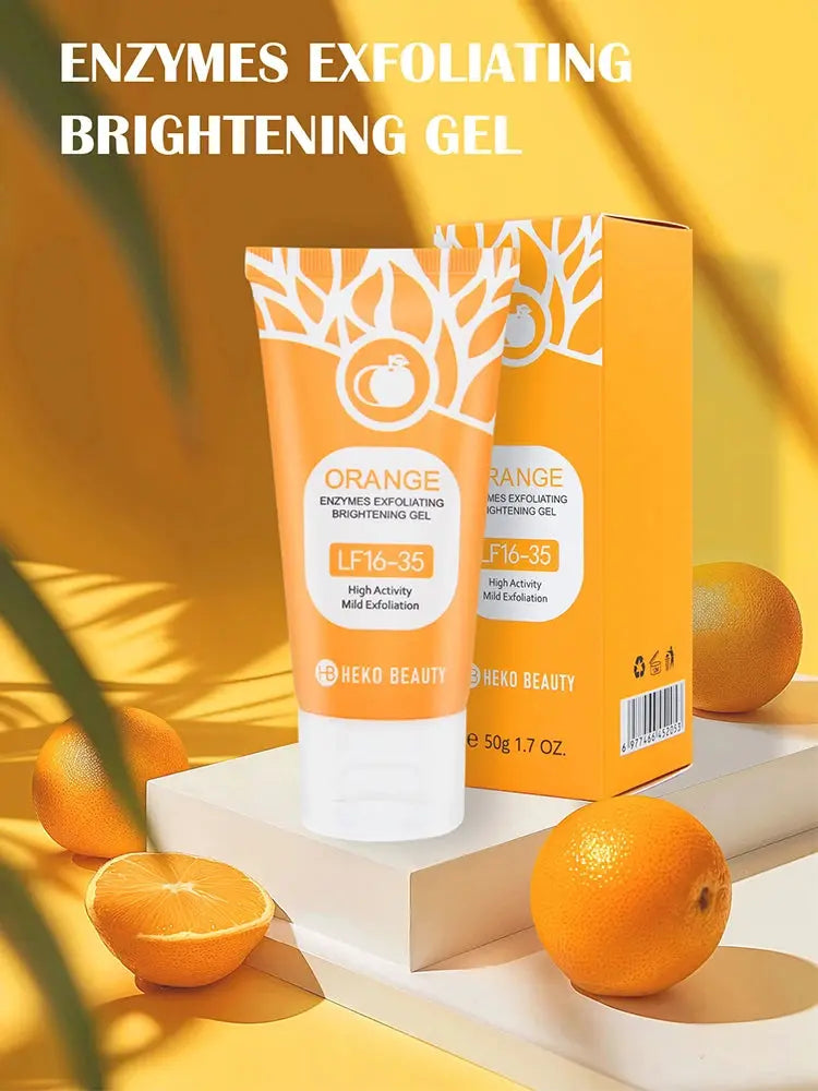 Orange Exfoliating Gel 50g, Exfoliation, Dead, Removal Deeply Cleansing, Long-Lasting,Moisture Cleanses Pores,Safe for Full Body Velozya
