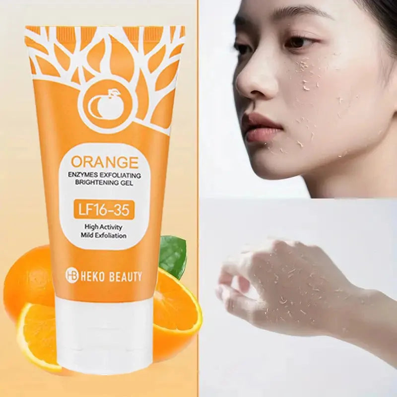Orange Exfoliating Gel 50g, Exfoliation, Dead, Removal Deeply Cleansing, Long-Lasting,Moisture Cleanses Pores,Safe for Full Body Velozya