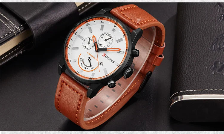 CURREN Men's Watches Leather-8217