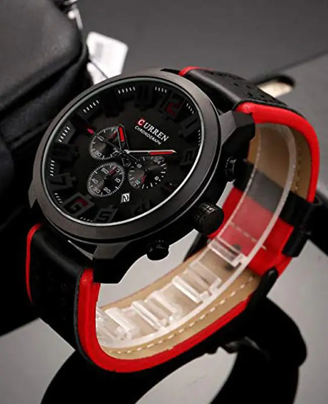 CURREN Leather Straps Wrist Watch For Men (Box)-8289 US Arabia