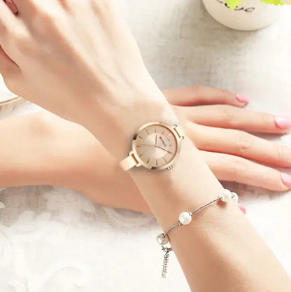 CURREN Original Brand Stainless Steel Wrist Watch For Woman With Brand (Box & Bag)-9012 US Arabia