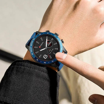 CURREN Original Brand Rubber Straps Wrist Smart Watch For Men & Women With Brand (Box & Bag)-6001 US Arabia
