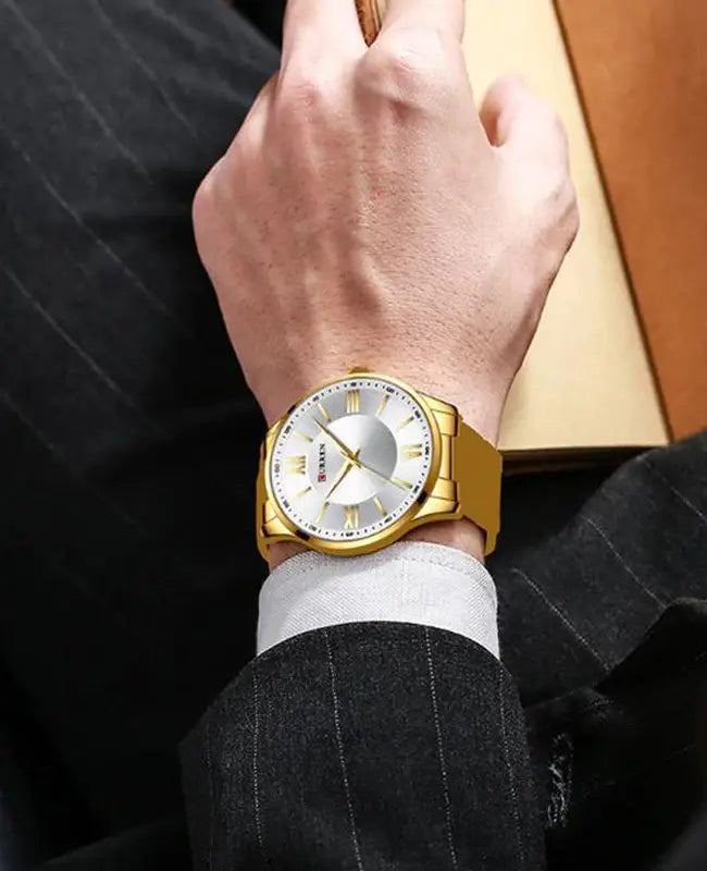 CURREN Original Brand Stainless Steel Band Wrist Watch For Couples With Brand (Box & Bag) US Arabia