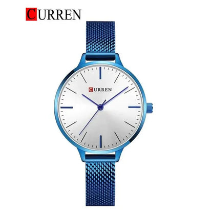 CURREN Original Brand Stainless Steel Band Wrist Watch For Women With Brand (Box & Bag)-9022 US Arabia