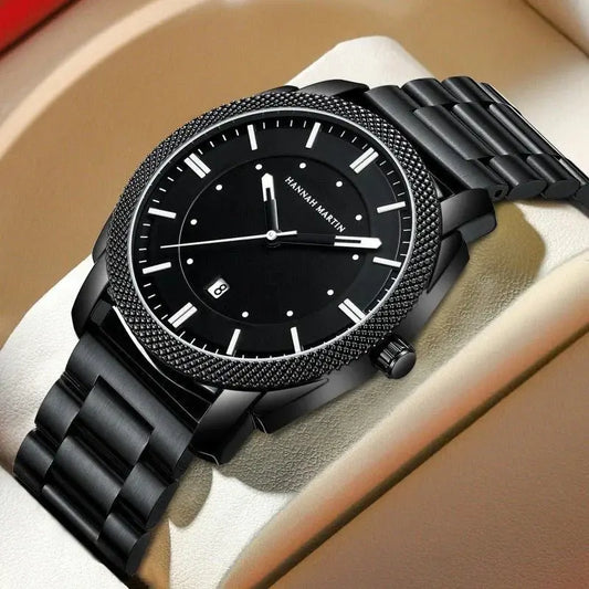 Men's Classic Stainless Steel Watch – Waterproof, Luxury Design GulfyTrends