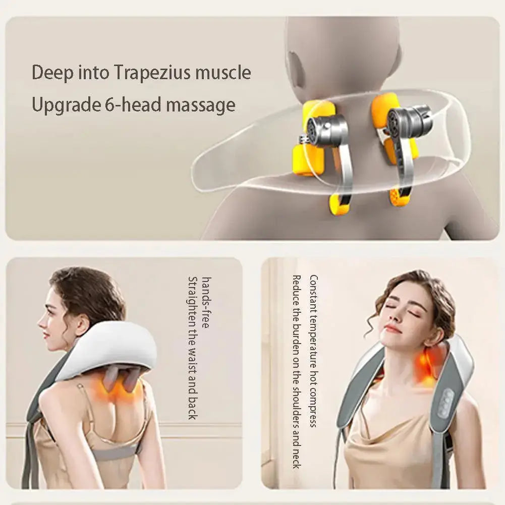 Full-Body Kneading Massager – For Neck, Shoulder, Back & Waist Relief GulfyTrends