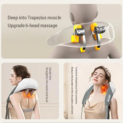 Full-Body Kneading Massager – For Neck, Shoulder, Back & Waist Relief GulfyTrends